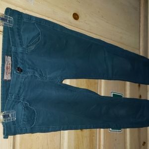 Turquoise jeans
